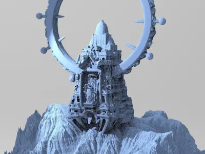 Tower Shrine of the gods 3 3D model