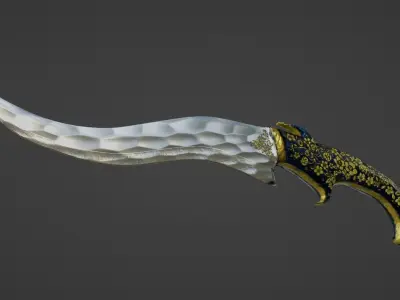 Stylized Dagger Low-poly 3D model