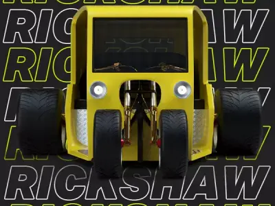 Hot Rod Rickshaw Low-poly 3D model