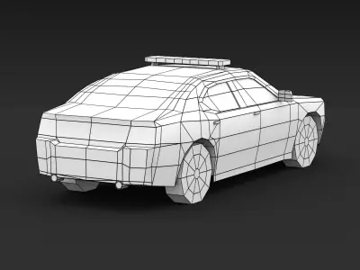 POLICE CAR muscle Free 3D model