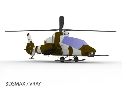 OH-1 KAWASAKI Low-poly 3D model