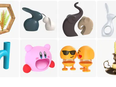 Teenager room decorations 3D model