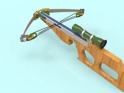 crossbow bow and arrow 3D print model