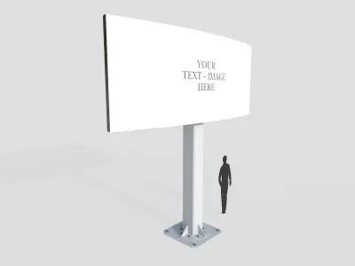Billboard M3 Low-poly 3D model