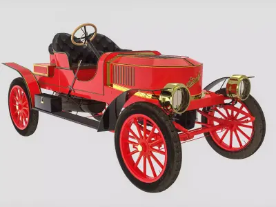 Stanley Steam Car 3D model