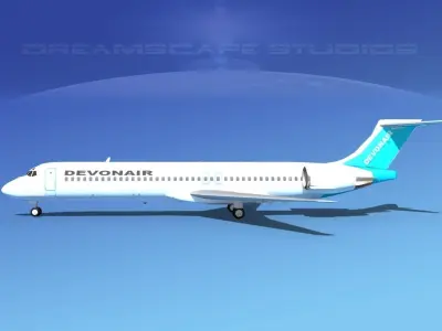 McDonnell Douglas MD-87 Devonair 3D model