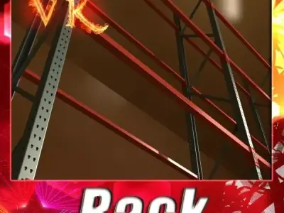 Industrial Shelving High Detail 3D model