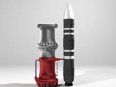 Rocket Missile - Peacekeeper 3D model
