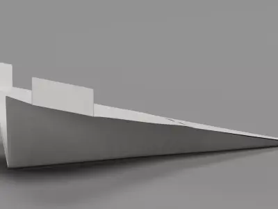 Paper Plane V2 Low-poly 3D model