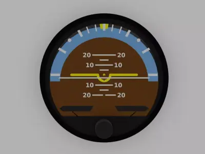 Attitude indicator 3D model
