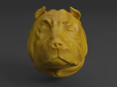 Bull Dog print Free 3D print model