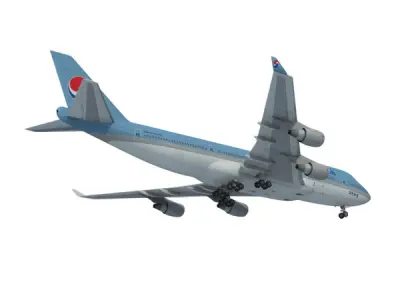 747-400 Korea Air 3D model