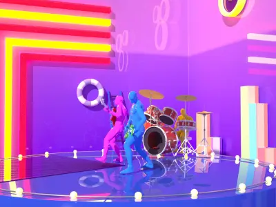 Music stage Free 3D model