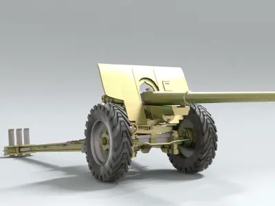 laos Game Cannon Low-poly 3D model