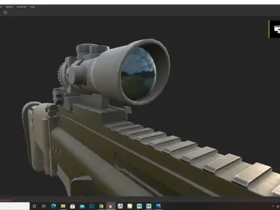 SCAR-L- Low-poly  Low-poly 3D model