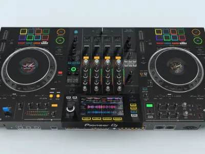 Professional DJ system Black Pioneer XDJ-XZ 3D model