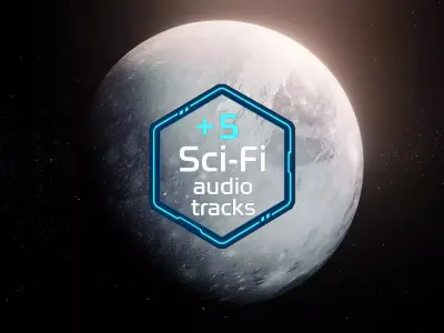 Photorealistic Pluto High-Res Textures and Sci-Fi Music Pack Low-poly 3D model