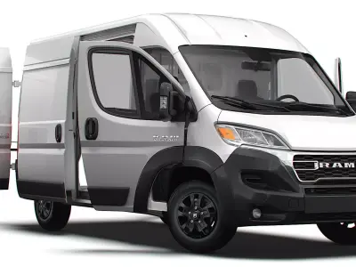 RAM Promaster Van L2H2 HQ Interior 2023 3D model