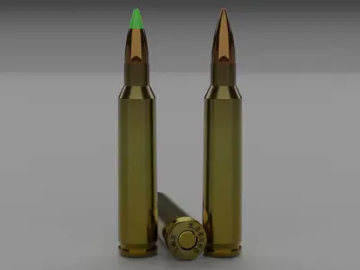 556x45 203 ammo Low-poly 3D model