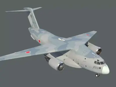 Kawasaki C-2 Low-poly 3D model
