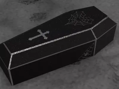Stylish Vampire Coffin Free 3D model