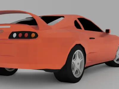 Toyota Supra mk4 low poly Free low-poly 3D model