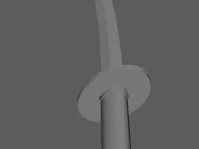 Simple Low-Poly Katana Free low-poly 3D model