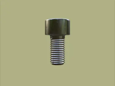 Steel Stained M8 Torx T40 Cap Bolt with PBR 4K 3D model
