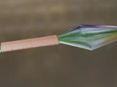 knife glass arrowhead Free low-poly 3D model