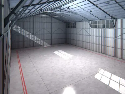 Aircraft Hangar Interior 3D model