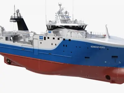Fishing Vessel Kongsfjord Trawler 3D model purchase