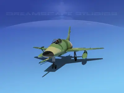 North American F-100D Super Sabre V01 USAF 3D model