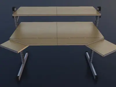 Modern office desk 3D model