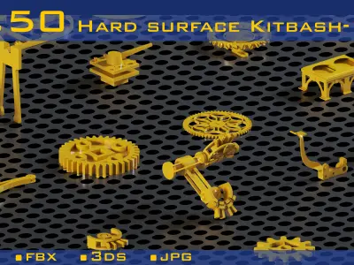 250 Hard surface-kitbash-Vol 01 3D model