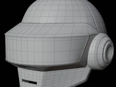 Robot Helmets 3D Model Free low-poly 3D model