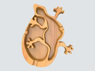 LIZARD ASHTRAY Free 3D print model