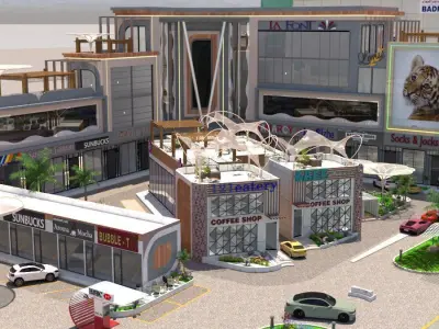 Commercial Warehouse and Retail Complex A32 DWG SketchUp 3D model