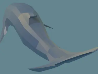 Dolphin in low polygons Free low-poly 3D model
