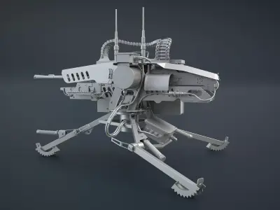 Shablya Remote-Controlled Gun Turret 3D model