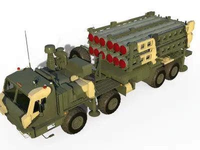 S-350 missile system 50P6E 3D model