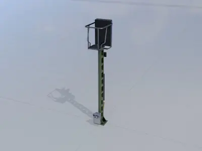 KS Eisenbahnsignalmast 4500mm Version-15 Low-poly 3D model
