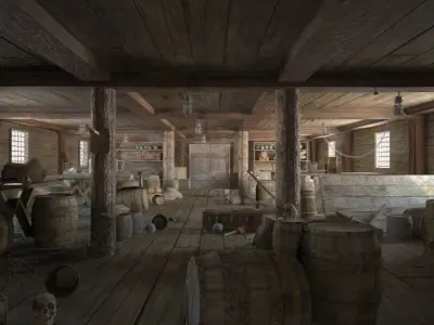 Wardroom pirate ship 3D model