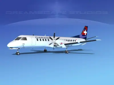 SAAB 2000 Darwin 3D model
