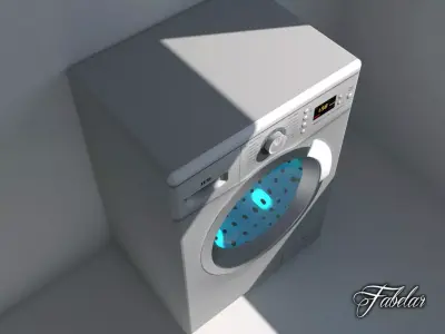 Washing machine 03 Free low-poly 3D model