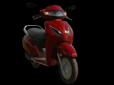Activa Bike Model Low-poly 3D model