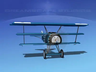 Fokker DR-1 Triplane V10 3D model