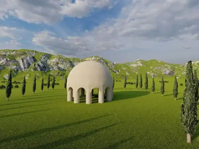 Parthenon Temple-Historical Greek Temple 3D model