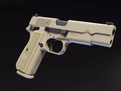 FN High Power 2022 Low-poly 3D model
