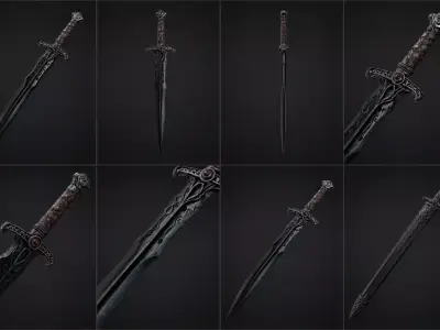 Shadowfang Low-poly 3D model