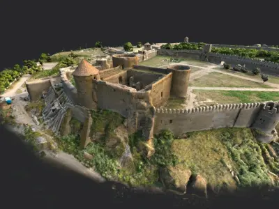 3D model - Akkerman fortress - Ukraine - usdz gltf obj 3D model